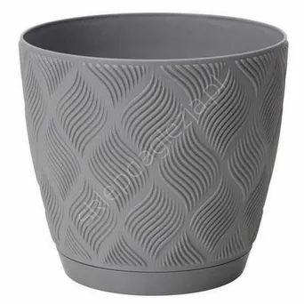 Doniczka Form Flow Petit Eco Rec z podst. 17 platyna