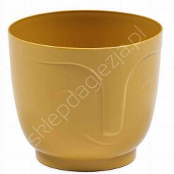 Doniczka Lam ATENA 140mm musztardowa