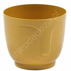 Doniczka Lam ATENA 140mm musztardowa