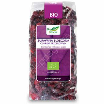 BIO Żurawina słodzona cukrem trzcinowym  400g 
