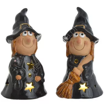 Wiedźma figurka ceramiczna LED