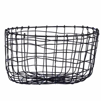 Koszyk metalowy czarny 30x17cm