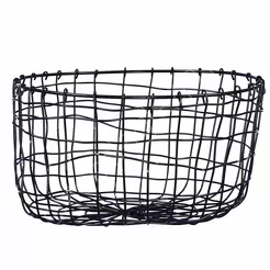 Koszyk metalowy czarny 30x17cm