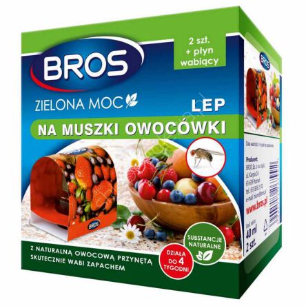 BROS Zielona moc lep na muszki owocówki 2szt