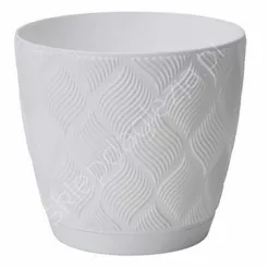 Doniczka Form Flow Petit Eco Rec z podst. 19 biała
