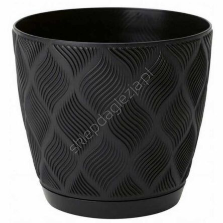 Doniczka Form Flow Petit Eco Rec z podst. 17 czarna
