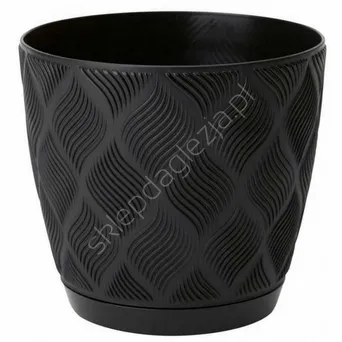 Doniczka Form Flow Petit Eco Rec z podst. 17 czarna
