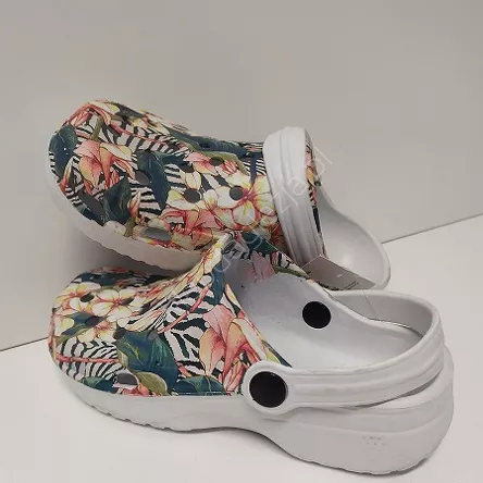 Buty klapki kwiatki