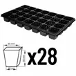 Wielodoniczka plastikowa 65*65*60/28kw