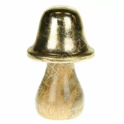 Grzyb złoty drewniany 10x7cm