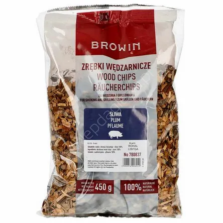 Zrębki do wędzenia i grilla 100% śliwa 450g