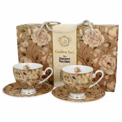 Zestaw English Roses Cream filiżanki 2+2