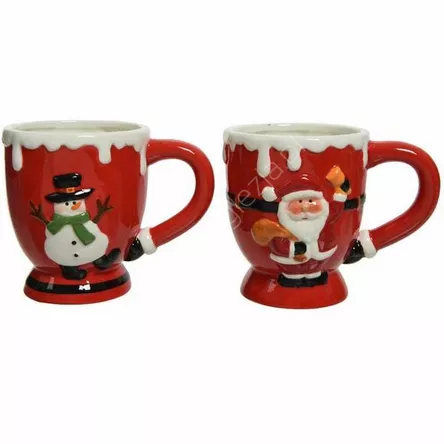 Kubek świąteczny Mikołaj, Bałwan czerwony