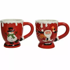 Kubek świąteczny Mikołaj, Bałwan czerwony