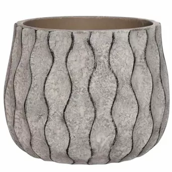 Doniczka cer Vave grey/black 16/13cm