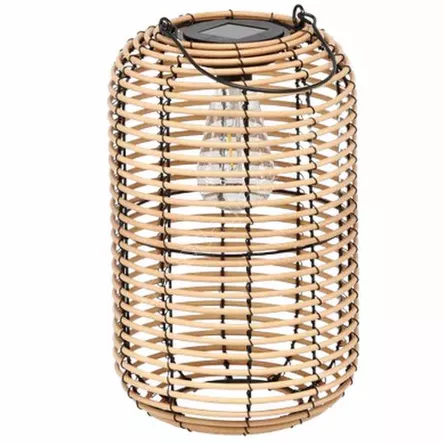 
Lampion solarny metalowy beżowy 32cm
