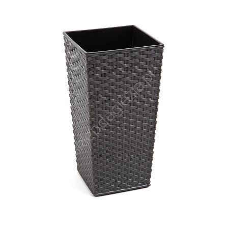 Doniczka FINEZJA 250x250 rattan grafit
