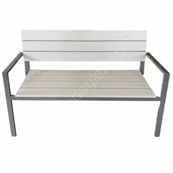 Ławka ogrodowa 118x54x77cm  szara