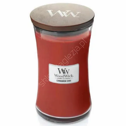 Świeca Wood Wick duża Cinnamon Chai
