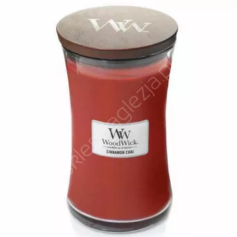Świeca Wood Wick duża Cinnamon Chai