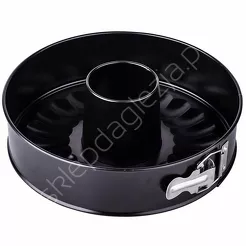 Tortownica czarna 24cm 2 dna