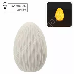 Jajko ceramiczne białe 9,5x9,5x14cm