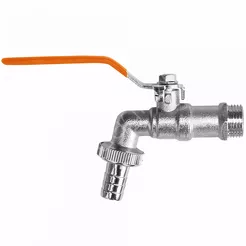 Mosiądz - Kran kulowy 1/2" GZ3/4'' na wąż 1/2 nikl