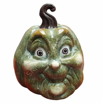 Dynia ceramiczna zielona z twrzą