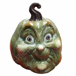 Dynia ceramiczna zielona z twrzą