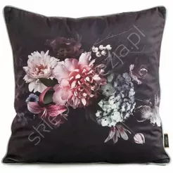 Poszewka Velvet 45*45cm czarno-bordowa