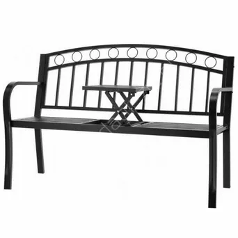 Ławka ogrodowa z rozkładanym stolikiem 127x53x84cm