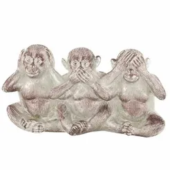 Małpy srebrne 21x8x11cm