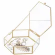 Szkatułka 17*16cm szklana Golden Honey