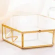 Szkatułka 17*16cm szklana Golden Honey