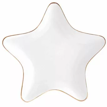 Naczynie cer.Gwiazda złota linią 19x18x2cm