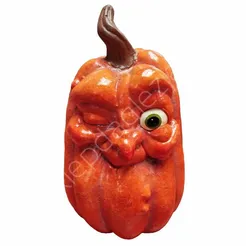 Dynia ceramiczna pomarańczowa z twrzą