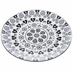 Talerz porcelanowy granatowy płytki 21,5cm