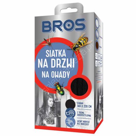 BROS Siatka na drzwi 140*220cm czarna