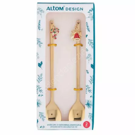 Łyżeczka świąteczna z ozdobną zawieszką święta II 2szt
