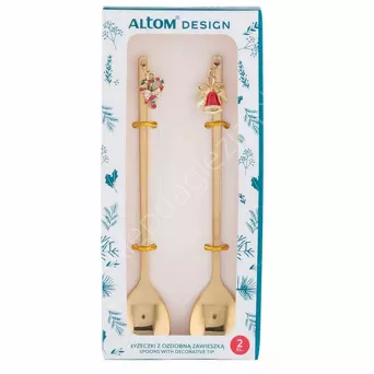 Łyżeczka świąteczna z ozdobną zawieszką święta II 2szt