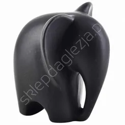 Figurka ceramiczna Słoń czarny 12x9,5x12cm