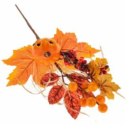 Gałązka jesienna z dynią halloween