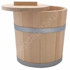 Beczka drewniana z pokrywką 15L