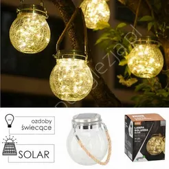 Lampa solarna słoik 12x12x14,5cm