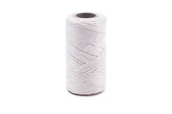 Sznurek nici lniane białe nabłyszczane 120m/100g