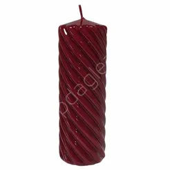 Świeca Walec 70*200 lakierowana twist bordowa