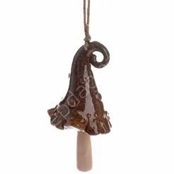 Dzwonek ceramiczny grzybek zielony