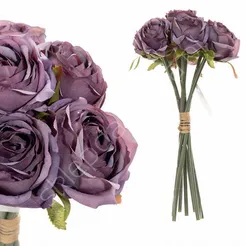 Róża bukiet ciemny fiolet 31cm