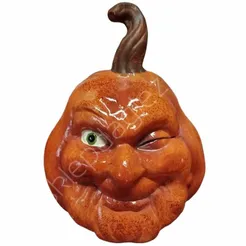 Dynia ceramiczna z twarzą