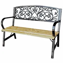 Ławka ogrodowa 120x58x87cm ażurowe oparcie